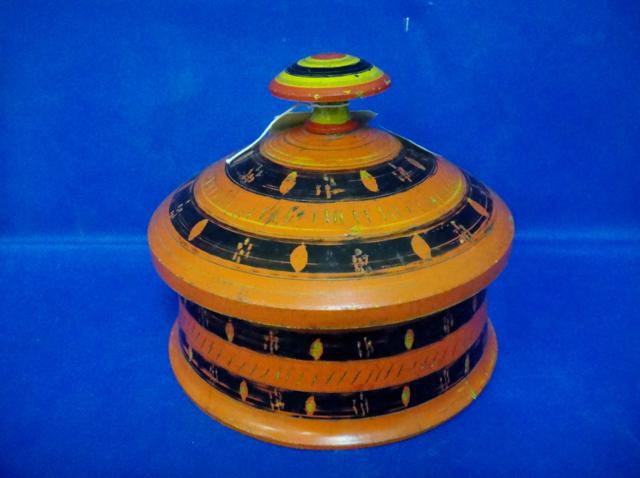 ANTIQUE 100 YEARS OLD AFGHAN SPICE BOX: ANTIQUE 100 YEARS OLD AFGHAN SPICE BOX W76