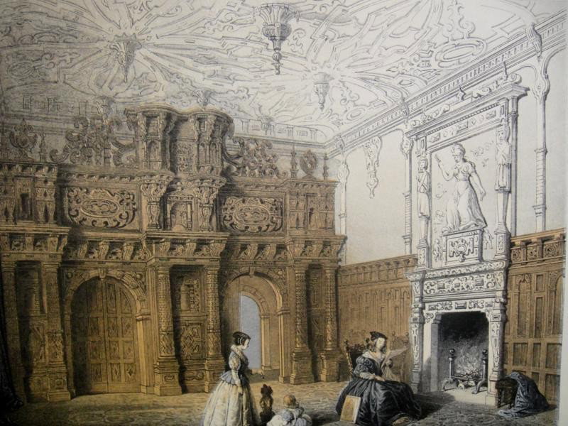 17'' x 11'' CREWE HALL CHESHIRE, DRAWN BY C.J RICH: 17'' x 11'' CREWE HALL CHESHIRE, DRAWN BY C.J RICHARDSON ON STONE BY W. WALTON M & N HANHART LITHEGRAPHS
