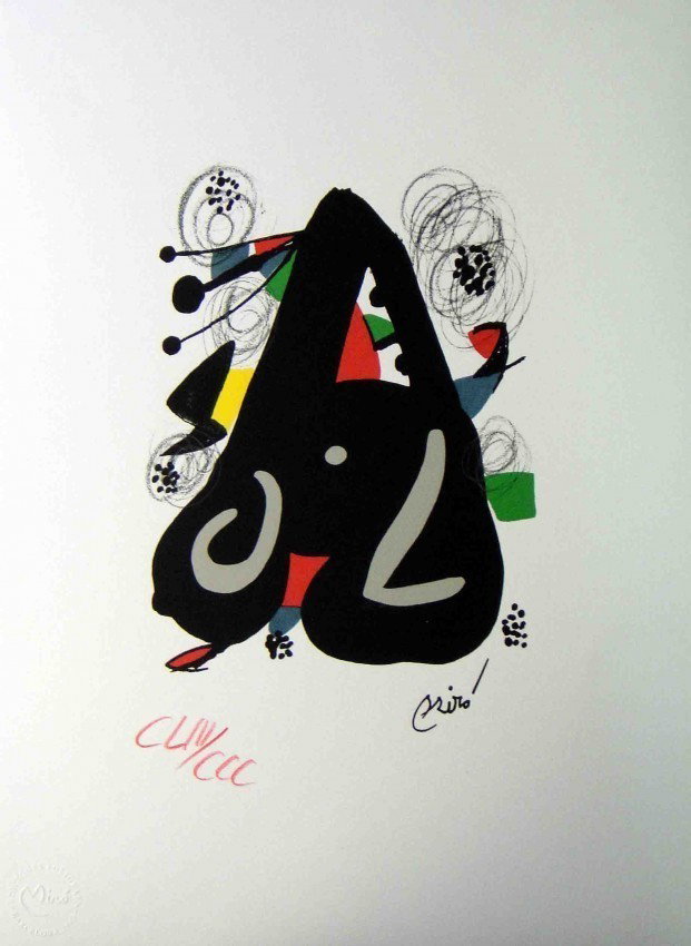 Joan Miro "La Melodie" lithograph Signed & Number: Joan Miro "La Melodie" lithograph Signed & Numbered. Unframed, Image Size: 15" X 11" Condition Report Mint, W221