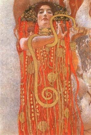 Gustav Klimt Hygeia .: Gustav Klimt, Hygeia. size 14 x 12.
