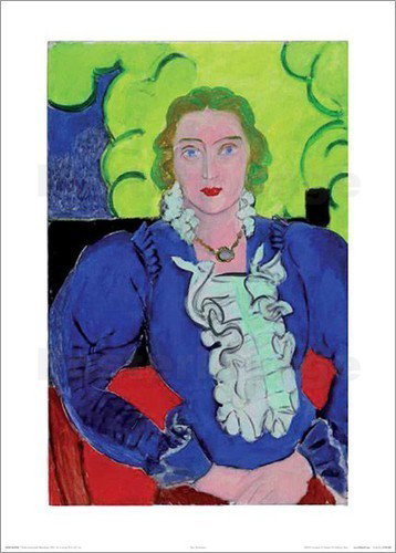 Matisse "Madame L.D. La Blouse Bleue" Offset litho: Signed and numbered.Offset lithograph on paper by Henri Matisse Limited Edition Printed in 1955. Original painting done in 1938 Signed in the plate