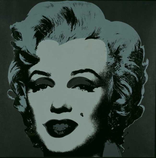 ANDY WARHOL- Marilyn Monroe BLACK 1967 ART PRINT: Andy Warhol Marilyn Sunday B Morning 25 1/2" x 28" .