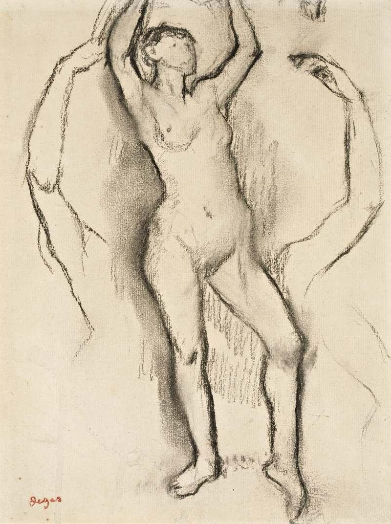 Edgar Degas "Salon du Dessin" Plate Signed Lithograph: Salon du Dessin. Edgar Degas (1834-1917), Danseuse, étude de bras, 1894. Collection particulière. Courtesy Galerie Normand