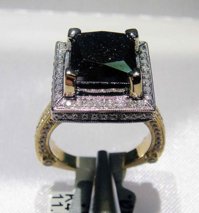 8.63ctw Black/White Diamond 14KT White Gold Ring: See Gemologist Report for any additional information/Details. K47E52 Condition report Excellent