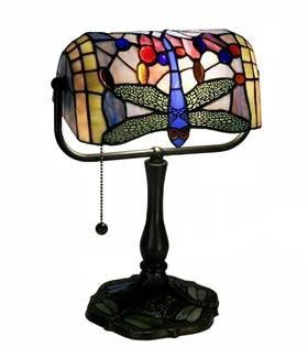 Tiffany 1 Light Butterfly Tiffany Banker Lamp.: Manufacturer: Warehouse of Tiffanys Lighting Part Number: KS61-MB51 Product Description: Butterfly Banker Lamp Lighting Category: Table Lamp Finish: Bronze Switch: pull chain Dimensions: 13" Height x 