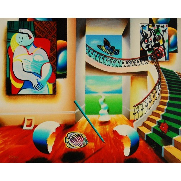 Ferjo - Dreaming: Size:16" x 20" Edition Size: 350 Medium: Giclee on Canvas Details: Hand Signed and Numbered Comes with a certificate of authenticity. Comes unframed. In mint condition!