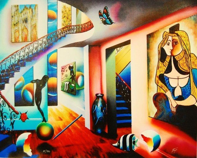 Ferjo: Passageways to the Masters: ARTIST: Ferjo TITLE: Passageways to the Masters MEDIUM: Giclee on Canvas IMAGE SIZE: 24 x 30 in. SIGNATURE: Signed in ink, Lower right