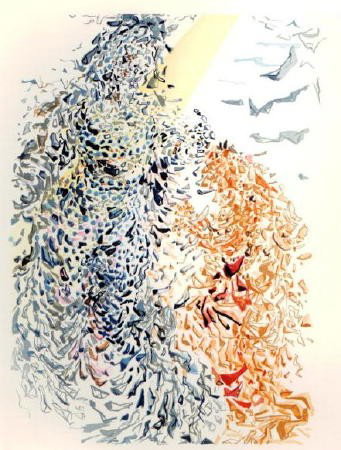 Salvador Dali - The Dust of Souls Woodcut Plate Signed: Italian author Dante Alighieri's poem Inferno, or Hell, is probably the best-known of a trilogy of poems called The Divine Comedy: Inferno, Purgatorio, and Paradiso. In the 1950s, the Italian governme