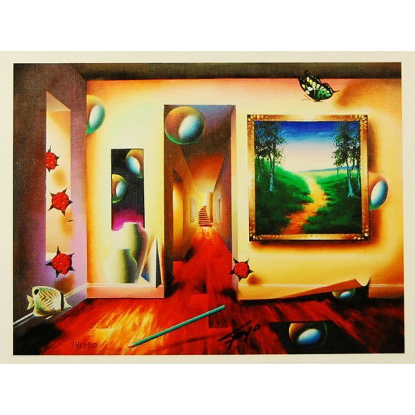 Ferjo "Dreamlike Corridor" Giclee on Canvas- Signed/Num: ARTIST: Ferjo TITLE: Dreamlike Corridor MEDIUM: Giclee on Canvas IMAGE SIZE: 9 x 12 in. Details: Hand Signed and Numbered.