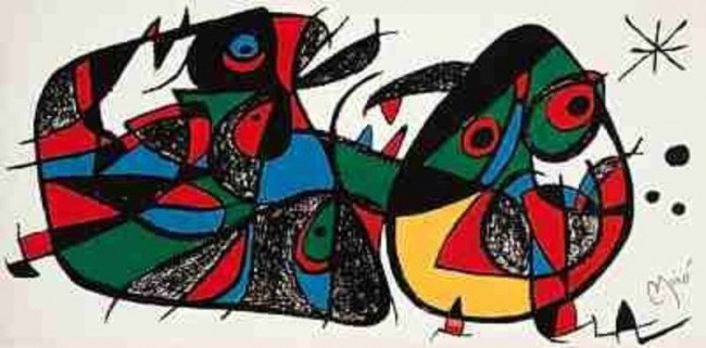 Joan Miró "Sculptor Italy" Litho on Stone, Plate Si: Joan Miró Artwork Details Litografía firmada en plancha.