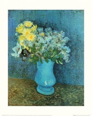 Vincent Van Gogh "Vase of Lilacs" Giclee on Paper: ""Vase of Lilacs, Daisies and Anemones"" Van Gogh Giclee
