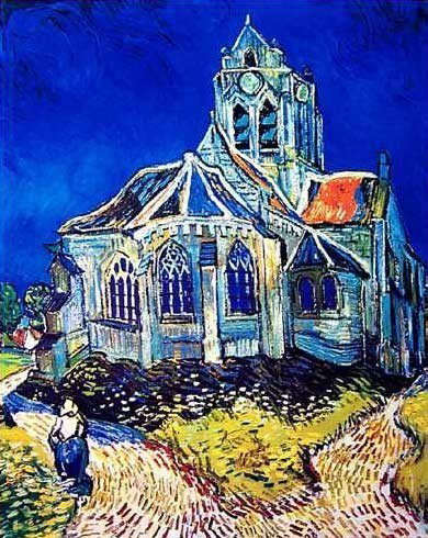 Vincent Van Gogh "Church at Auvers", Giclee on Paper: About the Artwork Vincent Van Gogh (1853 – 1890) was a Dutch post-Impressionist Master whose innovative artwork powerfully influenced modern Expressionism, Fauvism, and early abstraction. Astounding