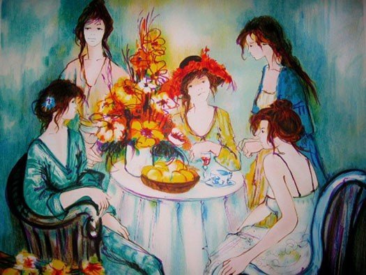 FRANCK L "Conversations" LE Signed/Numbered Litho: FRANCK L "Conversations" LE Signed/Numbered Lithograph