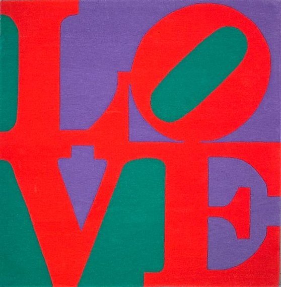 Robert Indiana "CHOSEN LOVE" Wool Gug Signed: Lot Description Dimensions: 30 X 30 in. Medium: Heliotherapie wool Gug. Signe on the back.