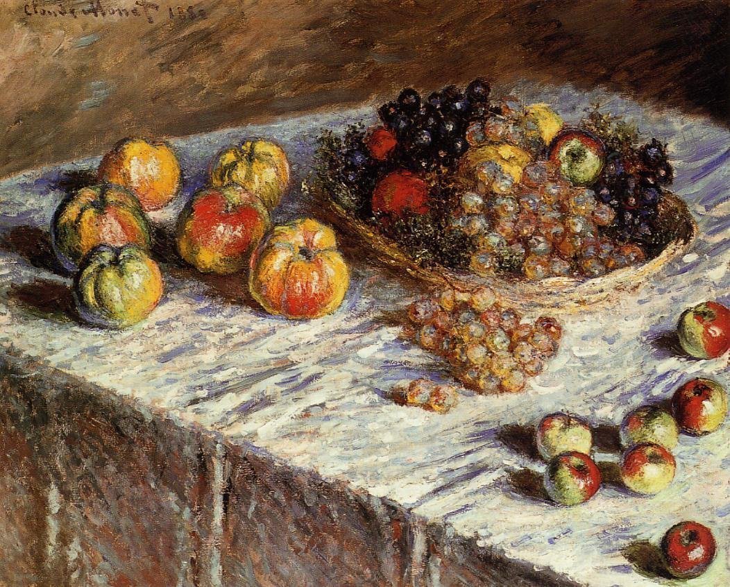 Monet "Still Life with Apples and Grapes" Giclee: Monet-Still-Life-with-Apples-and-Grapes-1880. Comes with a certificate of authenticity. Comes unframed. In mint condition.size 14 x 11 in.