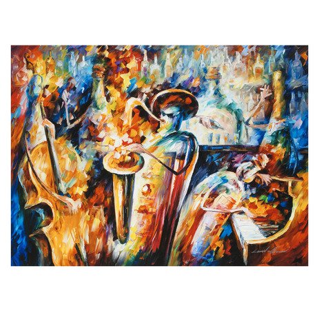 Leonid Afremov ''Bottle Jazz III ' Giclee on Canv: Bottle Jazz III LIMITED EDITION Giclee on Canvas by Leonid Afremov. SIZE 24 X 18 IN. HAND SIGNED. LIMITED EDITION 401/995.Comes with a certificate of authenticity.