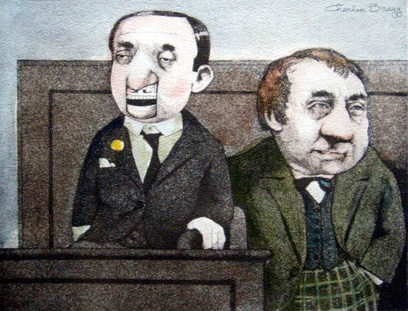 CHARLES BRAGG "WITNESS" HAND SIGNED LITHOGRAPH: CHARLES BRAGG - PENCIL SIGNED OFFSET LITHOGRAPH ON HEAVY ARCHIVAL WOVE PAPER - HAND-COLORED WITH WATERCOLOR - PAPER SIZE APPROX. 11-1/2 X 14-1/2 - PROFESSIONALLY FRAMED AND MATTED - MINT with COA.