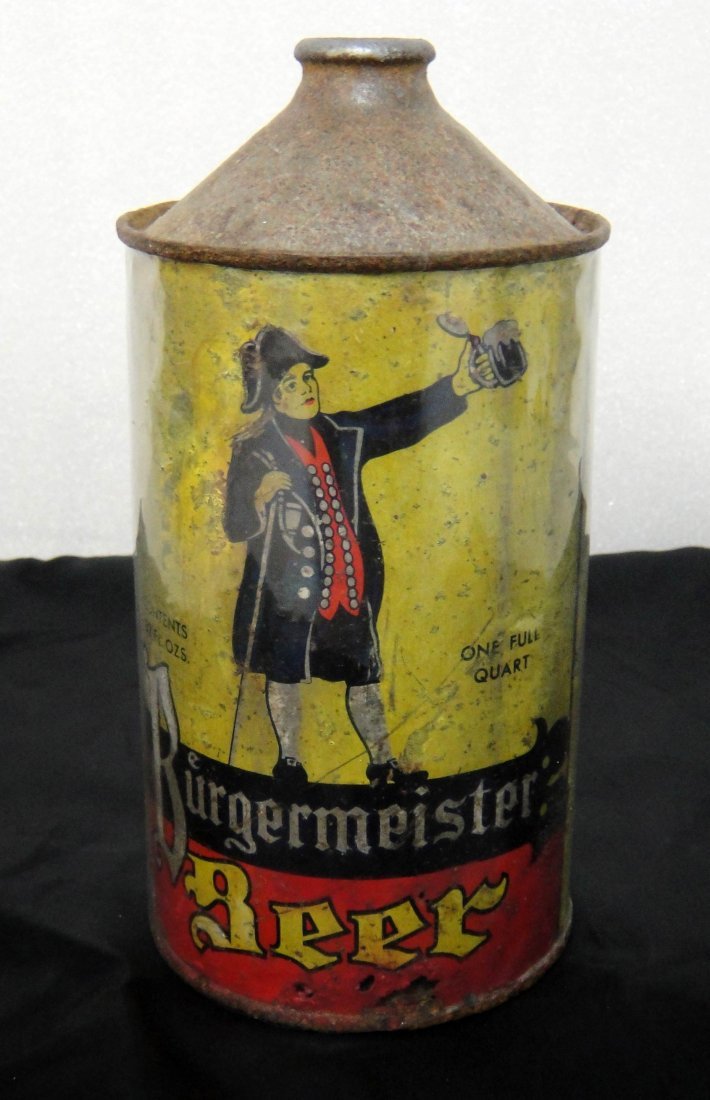 Antique Genuine Burgermeister Beer Bottle: Antique Genuine Burgermeister Beer Rusted Bottle. Size: 8 x 4"