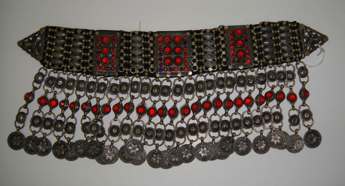 Late 1880's Handmade Afghanistan Brass Choker: Antique- Late 1880's Handmade Afghanistan Brass Choker