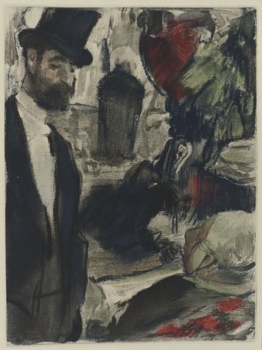 Edgar Degas 'UN CLIENT''.: Edgar Degas Ludovic Halévy, La famille cardinal , Auguste Blaizot & Fils, Paris, 1938. Artist: Edgar Degas Title: 'UN CLIENT''. Year: 1948 Medium: Lithograph Paper Size: 9 X 12 IN.Comes with a certif