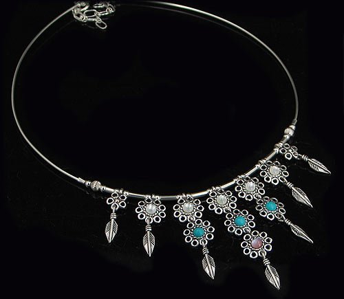 QVC .925 Sterling Silver Multi-stone Turquoise Whi: QVC .925 Sterling Silver Multi-stone Turquoise White Pink Pearl Choker Necklace. Style: Chokers Metal: Silver Gender: Women's Metal Purity: .925, Sterling Item Condition: New Main Stone: multi-gemston