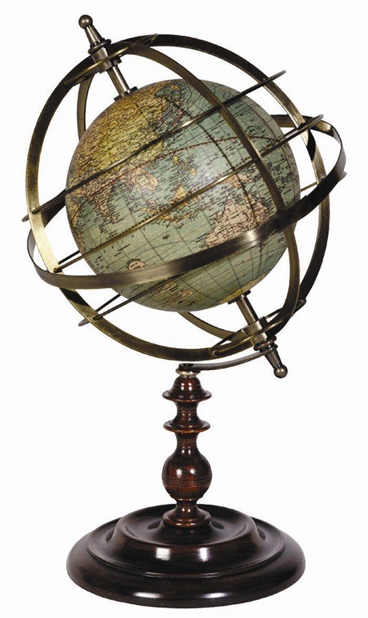 17" HUGE BRASS ARMILLARY SPHERE GLOBE, ARMILLARY: 17" HUGE BRASS ARMILLARY SPHERE GLOBE, ARMILLARY GLOBE. The dimensions of this armillary is 17" tall approx, Base diameter is 6 inches approx. ball diameter is 4.5 inches approx.