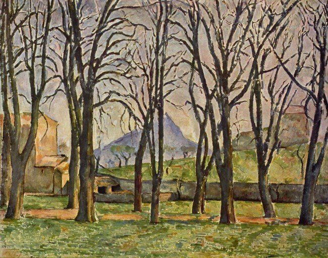 Paul Cézanne "Chestnut Trees" Giclee on Paper .: Artist: Paul Cezanne. Chestnut Trees at the Jas de Bouffan 1885 1886. size 12x16. with COA.