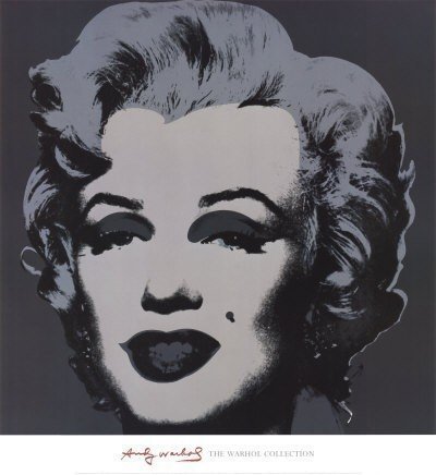 ANDY WARHOL- Marilyn Monroe BLACK Poster Giclee: ANDY WARHOL- Marilyn Monroe BLACK Poster Giclee SIZE 26 X 28 IN.