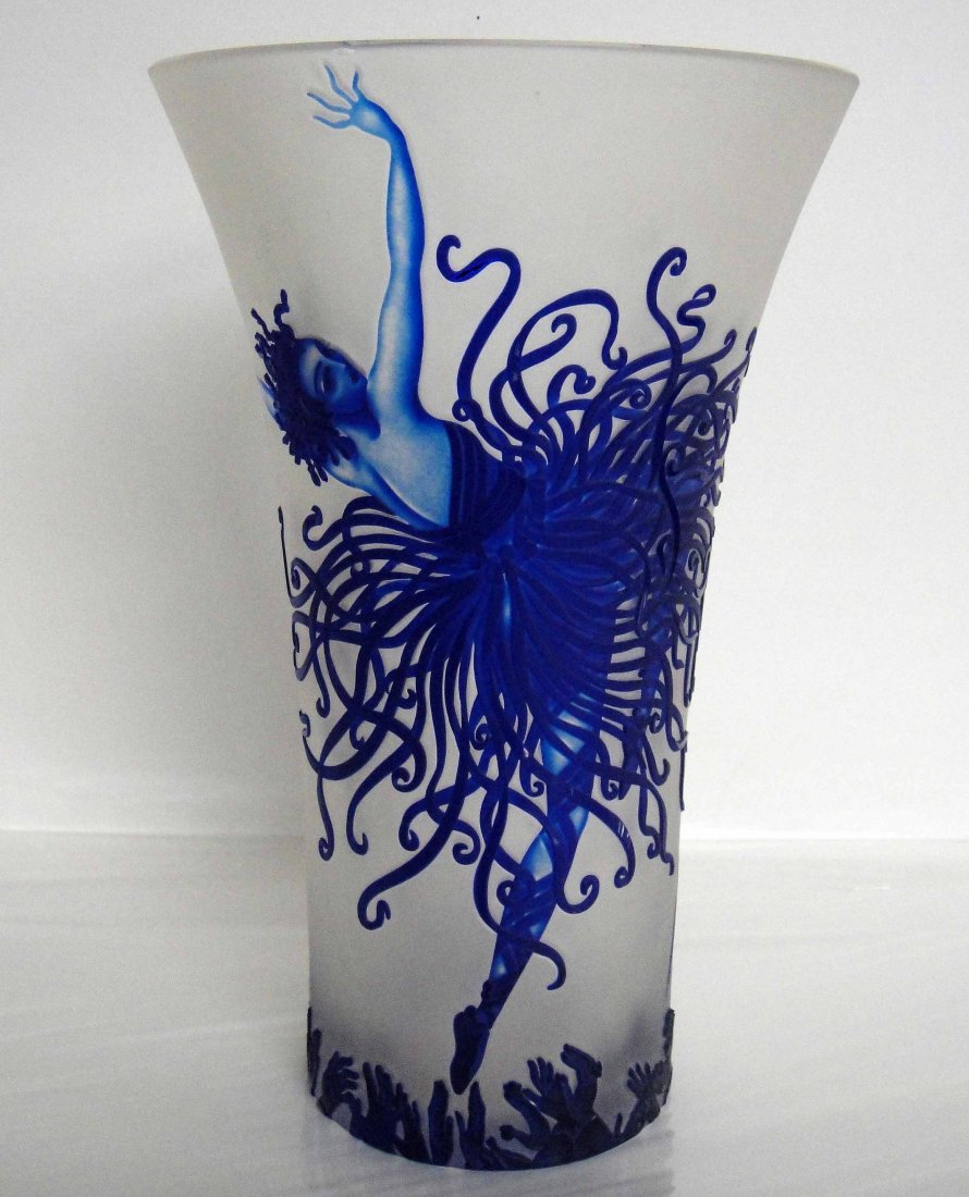Erte The Dancer Vase Sevenart LTD Ed 86/99: Erte The Dancer Vase Sevenart LTD Ed 86/99