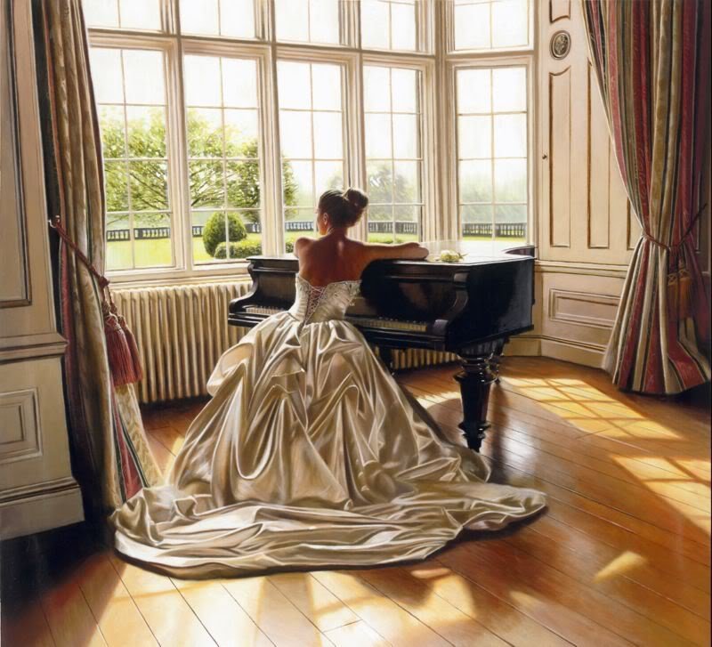 Rob Hefferan '' Piano''.Giclee on canvas.Plate S: Rob Hefferan '' Piano''. Comes with a certificate of authenticity. Comes unframed. In mint condition! limited edition: 98 / 145. size 35 x 29 in.