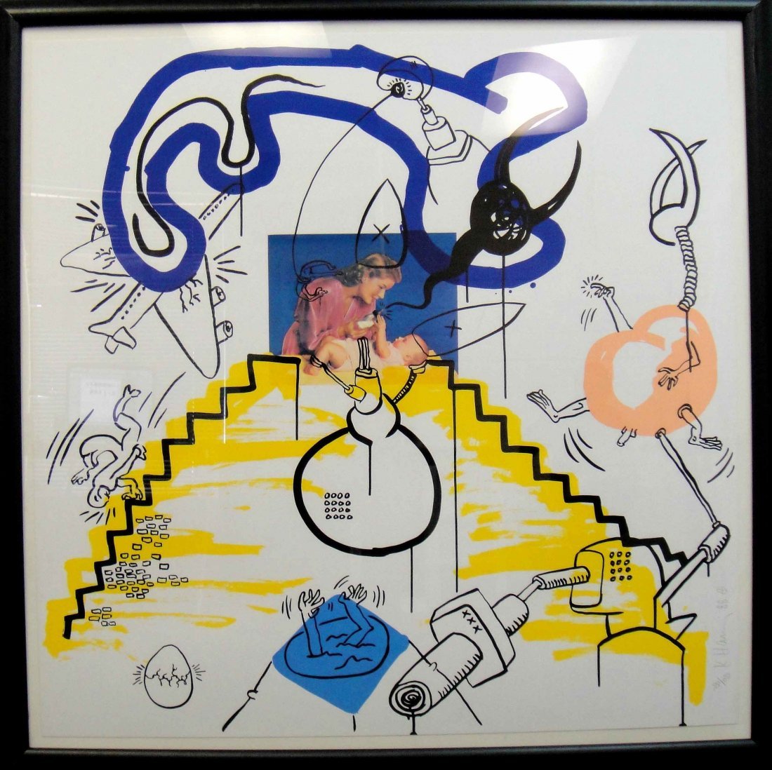 Keith Haring - Apocalypse 3 Original Signed/Numbere: Keith Haring - Apocalypse 3 Original Silkscreen on Lenox Museum Board - Signed and numbered also dated by the artist in Pencil. Comes with the Certificate of Authenticity.