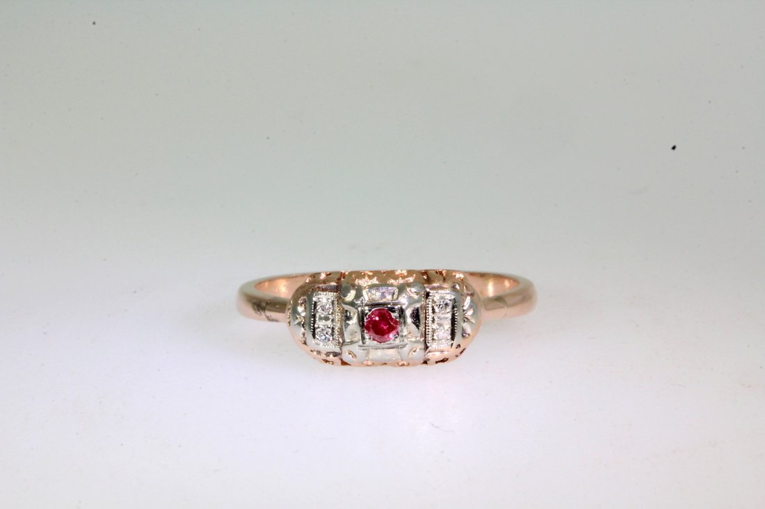 Antique 1920s VIVID Pink Diamond 14k Gold ART DECO : 14KT Yellow Gold...Dimaonds all around and a VIVID Pink Diamond. Awesome ring and solid 14k Gold.
