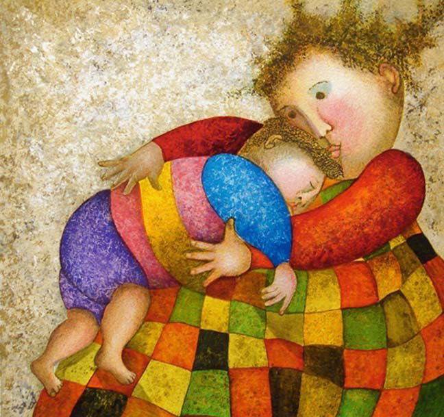 "Amour Tendresse" by Graciela Rodo Boulanger.: "Amour Tendresse" by Graciela Rodo Boulanger. Original Limited Edition Lithograph on Paper Hand signed by the artist Image Size: 9 " x 9 " Art Size: 16" x 15" Edition Size:1000 (email us for exact edi