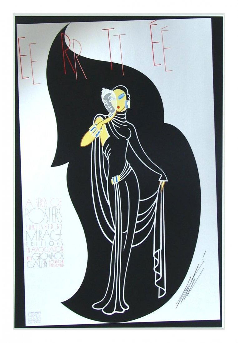 Erte "Crystal Mask" foil coated Mirage edition 20x: Erte "Crystal Mask" foil coated Mirage edition 20x30 Print