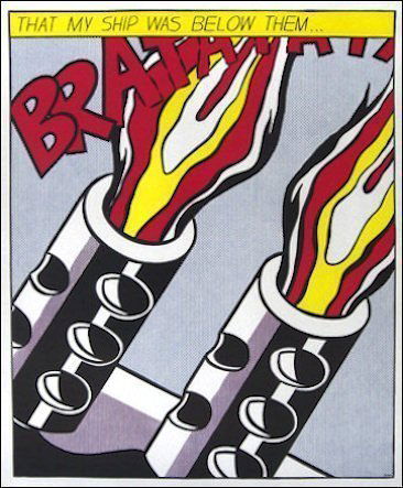 ROY LICHTENSTEIN "As I Opened Fire" Lithographs: Offset lithographs on archival paper, unframed. Identical paper, printing and colors as the first edition.rnSize: 25-1/4" x 20-3/4" each (64.1 x 52.7 cm)Condition: Excellent