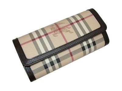 Burberry Wallets Nova Check Checkbook.: This Burberry wallet is made of vinyl and leather. rnrnIt features: rnrn2 large cash pockets; rnrnCheckbook compartment; rnrn10 credit card slots; rnrnSnap button closure; rnrnDust bag included; rnrnM
