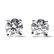 2: 1/4 Ct Round Cut 14K White Gold Diamond Stud Earring