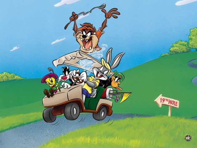 Warner Brothers "To the 19th Hole": Warner Brothers "To the 19th Hole". Artist: Warner Brothers Title: To the 19th Hole Medium: Fine Art Giclee on Paper Edition Size: 500 Image Size: Approximately 11 inches x 15 1/2 inches Paper Size: A