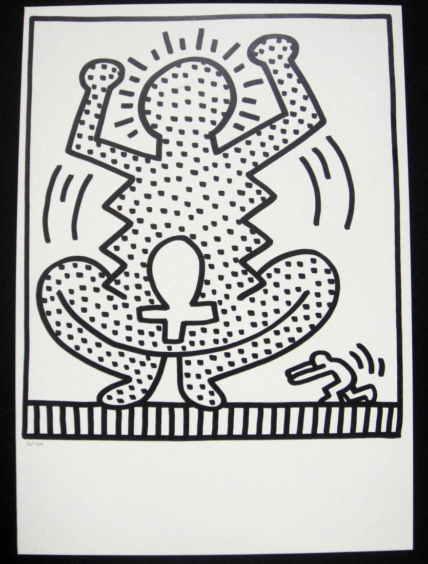 Keith Haring "Untitled, 1983" Limited Ed. Lithogra: Keith Haring "Untitled, 1983" Limited Ed. Lithograph