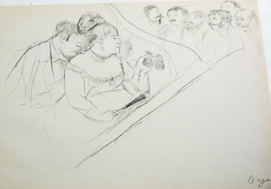 Edgar Degas "Theater" Litograph and Pochoir: Edgar Degas "Theatre" Litograph and Pochoir. Signed in the Plate 1949.Limited (550 Copies) 10X13 Inches. Velin du Marais
