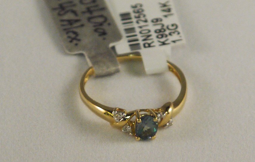 0.45 ct. Alexandrite ,0.04 ctw Diamonds Rings: Please review the attached gemologist report for further relevant Information