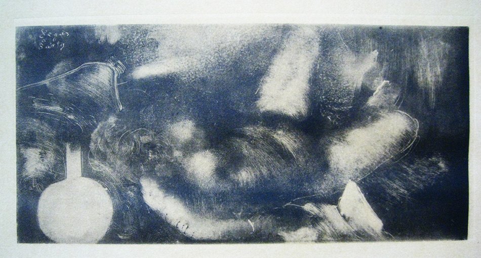 Edgar Degas ," Modelle Endormie ": Edgar Degas ," Modelle Endormie " the medium is Lithogragh and pochoir on vellum with signature in plate size 9x12 inches unframed . This edition is quatre chemis Paris 1948 with COA
