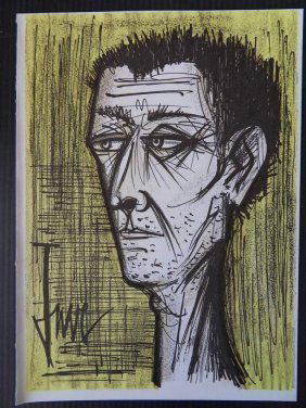 BERNARD BUFFET - "Juve" - LITHOGRAPHIE: Bernard BUFFET *** Superbe Lithographie *** TITRE : Juve TECHNIQUE : Lithographie mise sur pierre par Bernard Buffet lui-même ATELIER : Tiré par l'atelier Mourlot AUTHENTICITE : Cachet au dos (voir