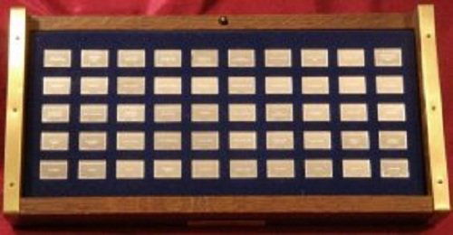 46C FRANKLIN MINT - THE GREAT SAILING SHIPS OF HISTOR: FRANKLIN MINT - THE GREAT SAILING SHIPS OF HISTORY - 50 INGOTS - STERLING SILVER THIS AUCTION IS FOR A SET OF FRANKLIN MINT STERLING SILVER MEDALS, THE GREAT SAILING SHIPS OF HISTORY, THIS SET CONSIST