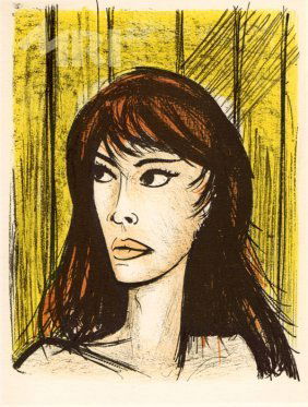 Bernard Buffet Lithographs, Faces Suite, pr: Bernard Buffet Lithographs, Faces Suite, printed by Mourlot 1967rnThe overall sheet size measures 975 x 125 inches with the image area being approximately 65 x 9 inches W60