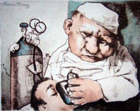 82A CHARLES BRAGG THE GAS MAN: Artist Charles Bragg, American (1931 - ) TitleTHE GAS MAN Medium Hand-Colored offset Lithograph, signed Size 115 in x 145 in (2921 cm x 3683 cm) Comes with a certificate of authenticit w150