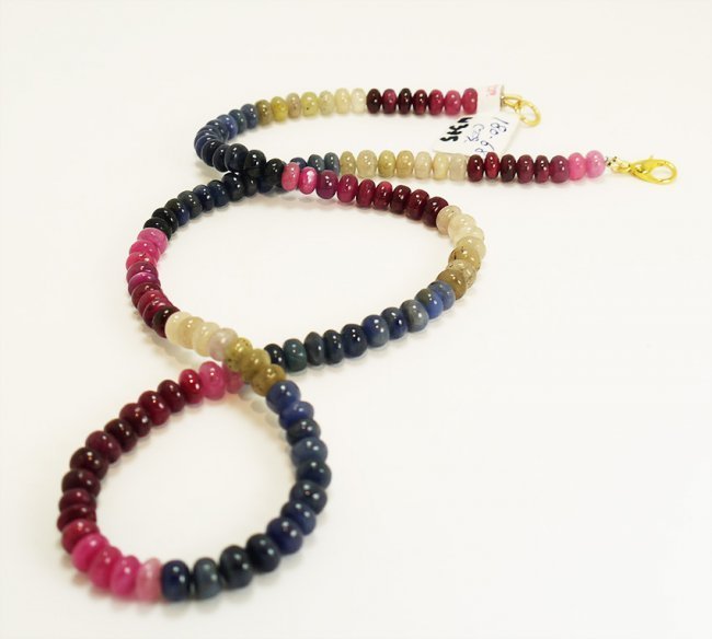 180.68 Colored Sapphire Necklace - 2