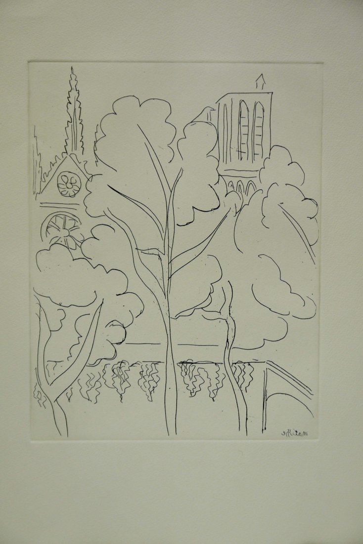 Henry Emile Matisse "Le Cite, Notre Dame" Views of Pari: Henri Emile Matisse "Le Cite, Notre Dame" Views of Paris Posthumus Etching Signed W180