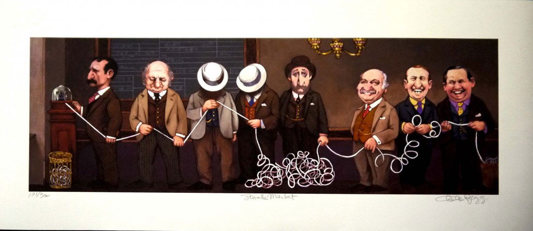 Charles Bragg "Ticker Tape" (Unframed): Charles Bragg "Ticker Tape" 28 x 12" Limite Edition Giclee Signed and Numbered W150