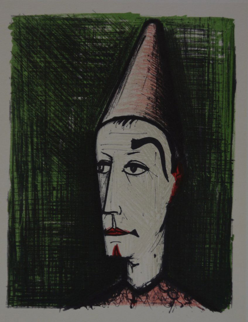 Bernard Buffet Lithographs, Faces Suite: Bernard Buffet Lithographs, Faces Suite, printed by Mourlot 1967rnThe overall sheet size measures 975 x 125 inches with the image area being approximately 65 x 9 inches W60